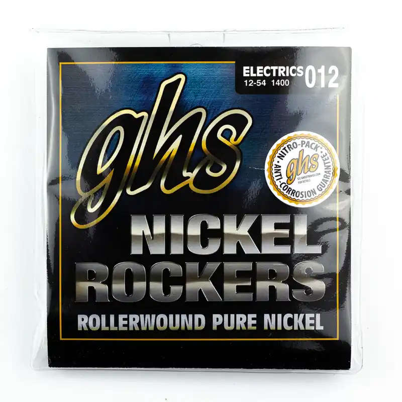 GHS Nickel Rockers Pure Nickel Rollerwound 12-54 Electric Guitar Strings Top Rated