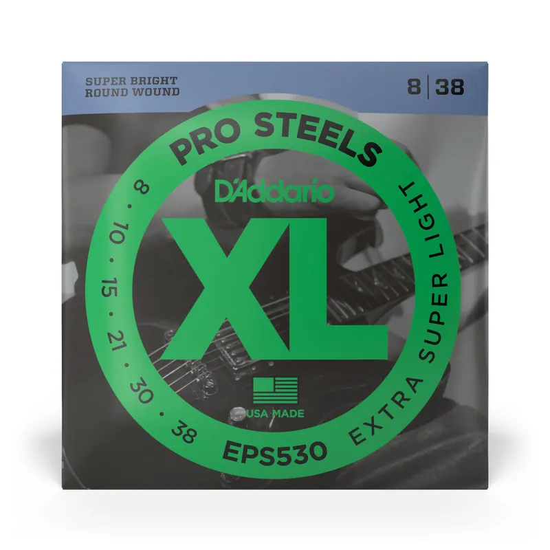 New Release D'Addario Pro Steels Stainless Steel 8-38 Electric Guitar Strings, Extra Light