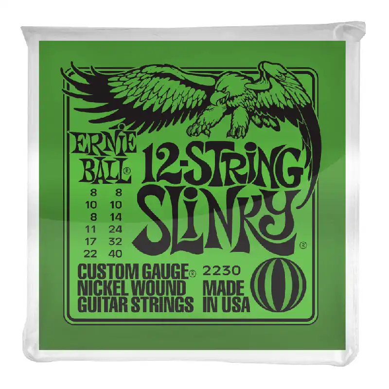 Ernie Ball 2230 12-String Slinky 8-40 Electric Guitar Strings Viral