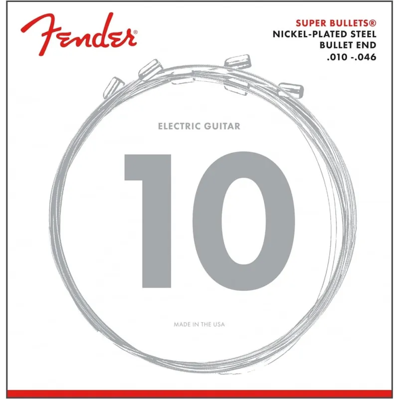 Final Sale Fender Super Bullets Nickel Wound 10-46 Electric Guitar Strings, 3250R