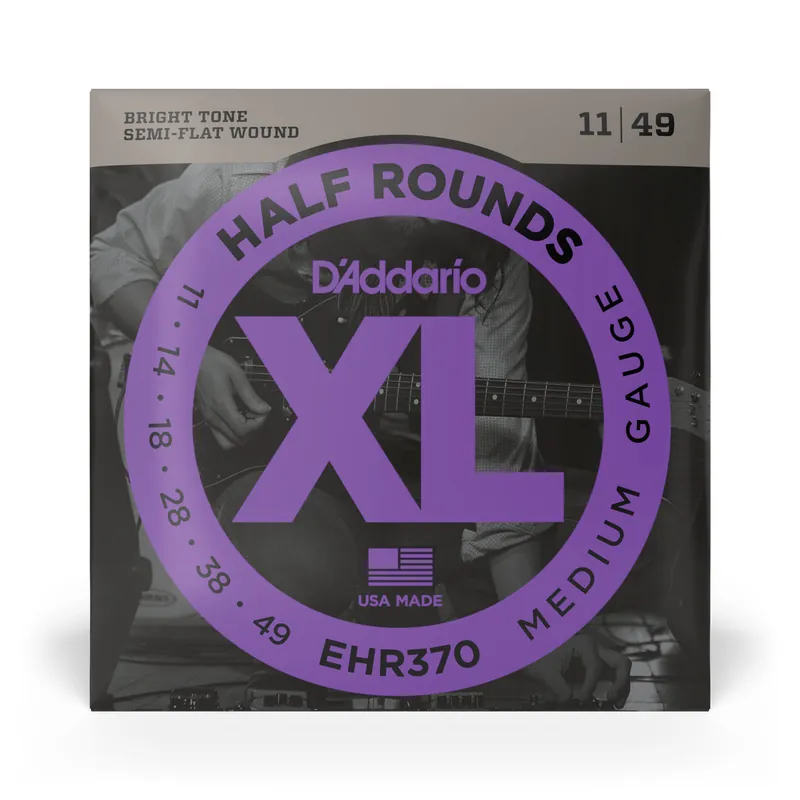 D'Addario Half Rounds Stainless Steel 11-49 Electric Guitar Strings, Medium Secure Checkout