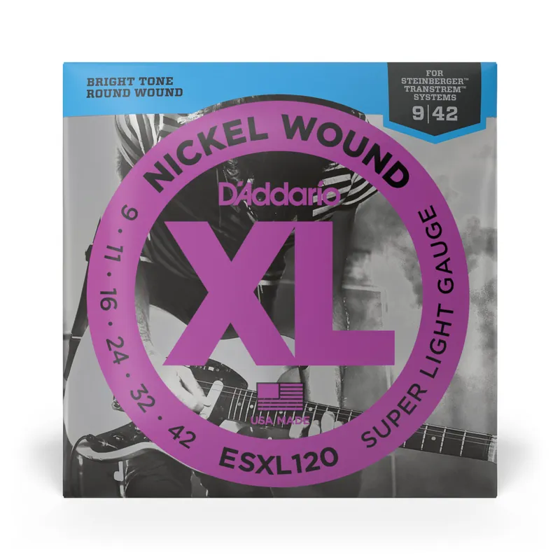 D'Addario Steinberger Nickel Wound 9-42 Double Ball-End Electric Guitar Strings, Light Wholesale