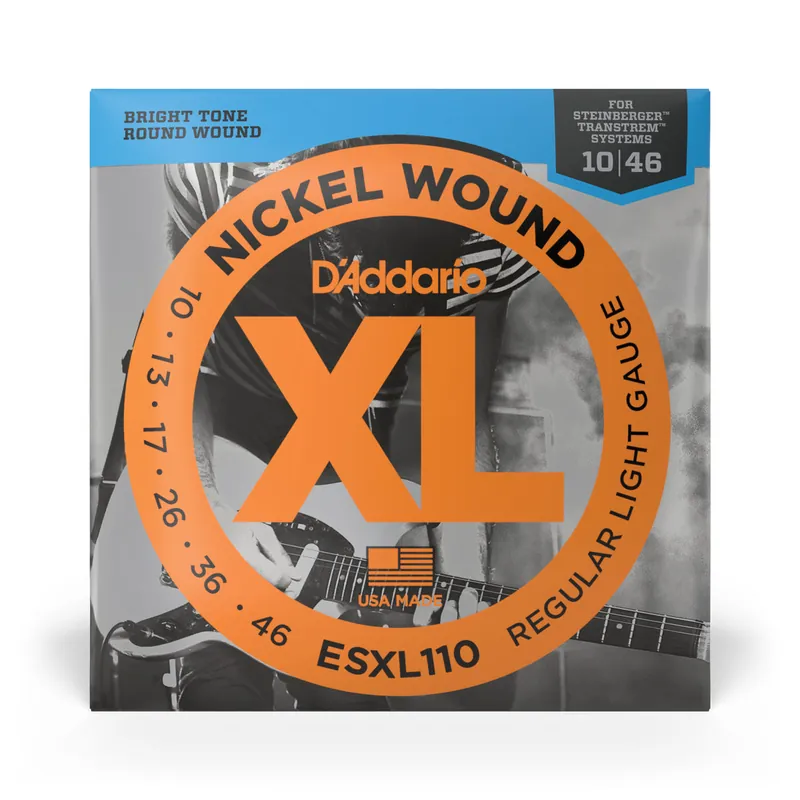 D'Addario Steinberger Nickel Wound 10-46 Double Ball-End Electric Guitar Strings, Regular Modern