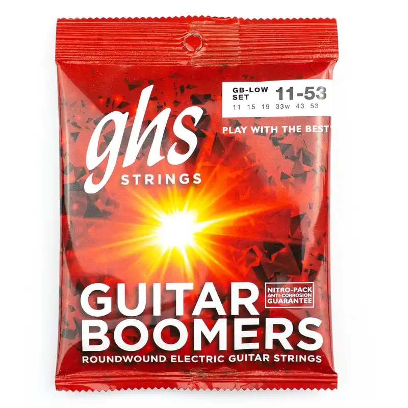 Best Seller GHS Boomers Dynamite Nickel Alloy 11-53 Electric Guitar Strings, Low Tune
