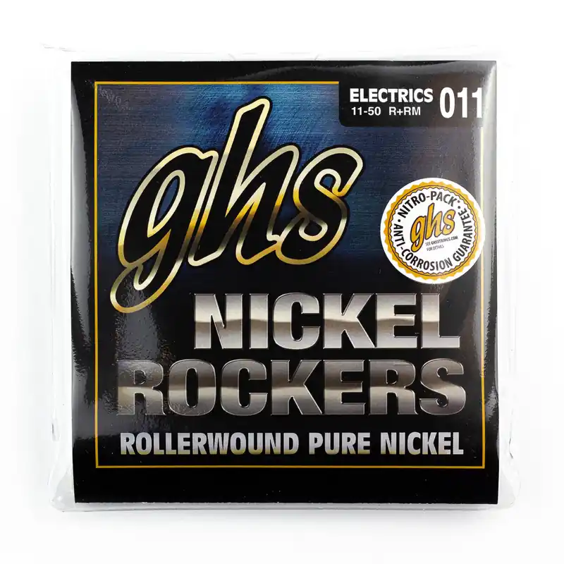 GHS Nickel Rockers Pure Nickel Rollerwound 11-50 Electric Guitar Strings, Medium Direct From Manufacturer