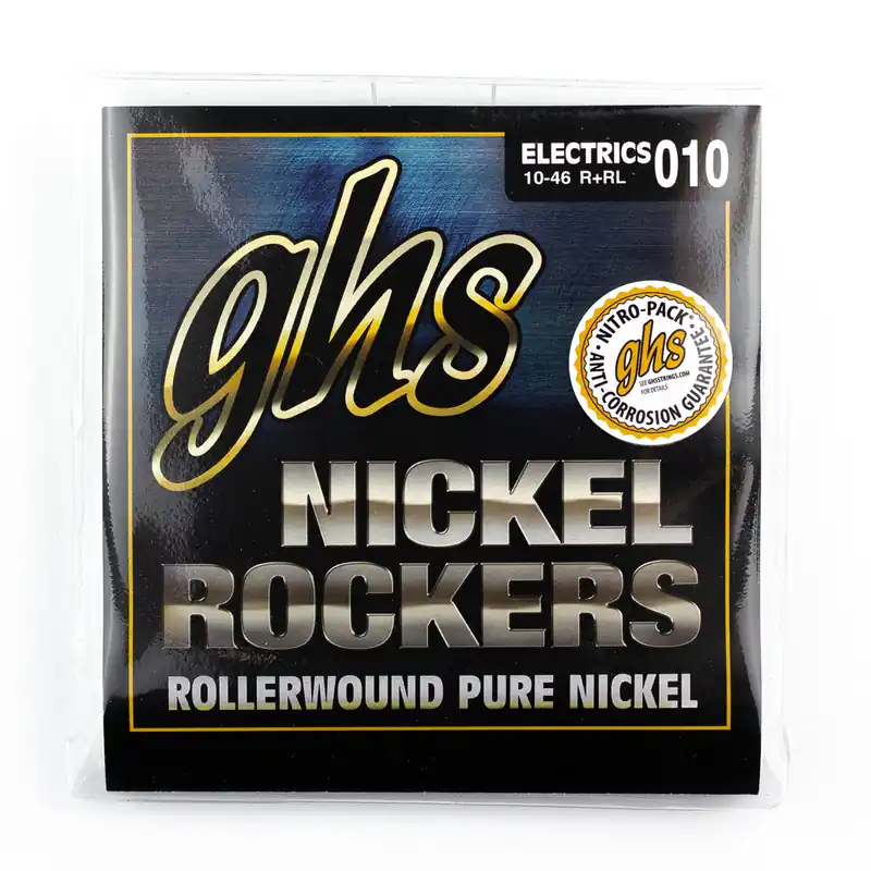 Hot Deal GHS Nickel Rockers Pure Nickel Rollerwound 10-46 Electric Guitar Strings, Light