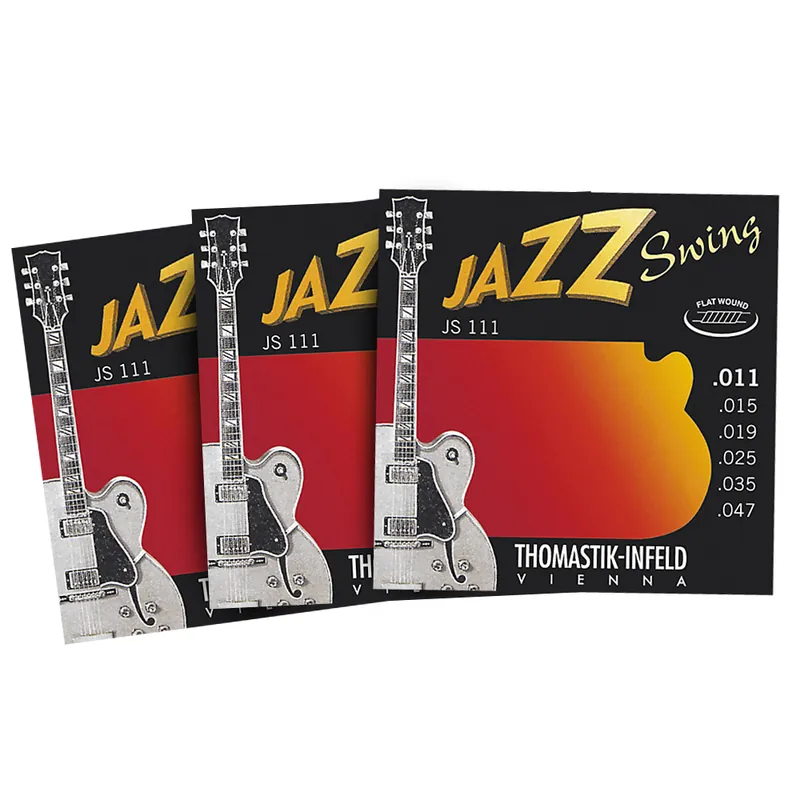 Thomastik-Infeld JS111 Jazz Swing Flat Wound 11-47 Electric Guitar Strings, 3-Pack Grab Now