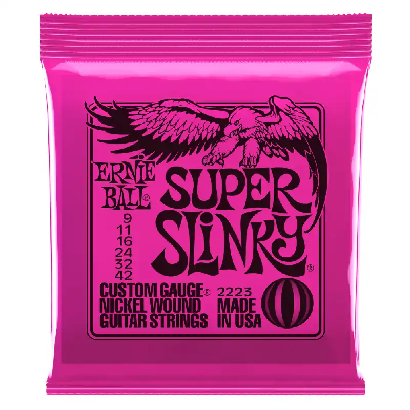 Ernie Ball 2223 Super Slinky 9-42 Electric Guitar Strings, 5-Pack Free Shipping