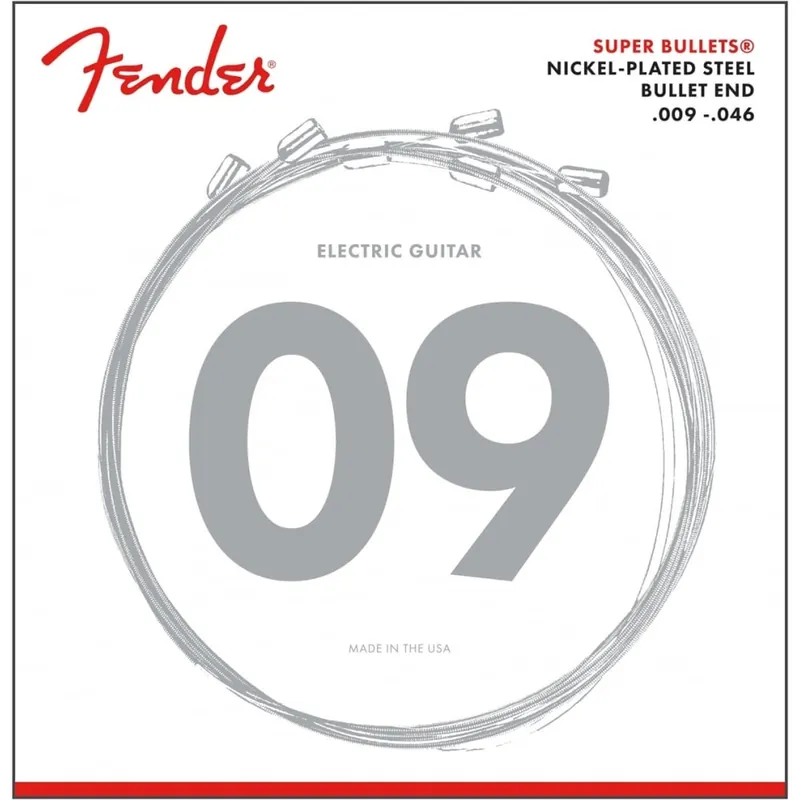 Editor’s Pick Fender Super Bullets Nickel Wound 9-42 Electric Guitar Strings, 3250L
