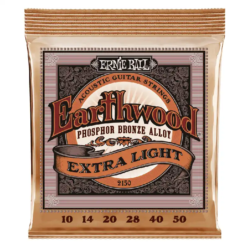 Ernie Ball Earthwood Phosphor Bronze 10-50 Acoustic Guitar Strings, Extra Light Sale
