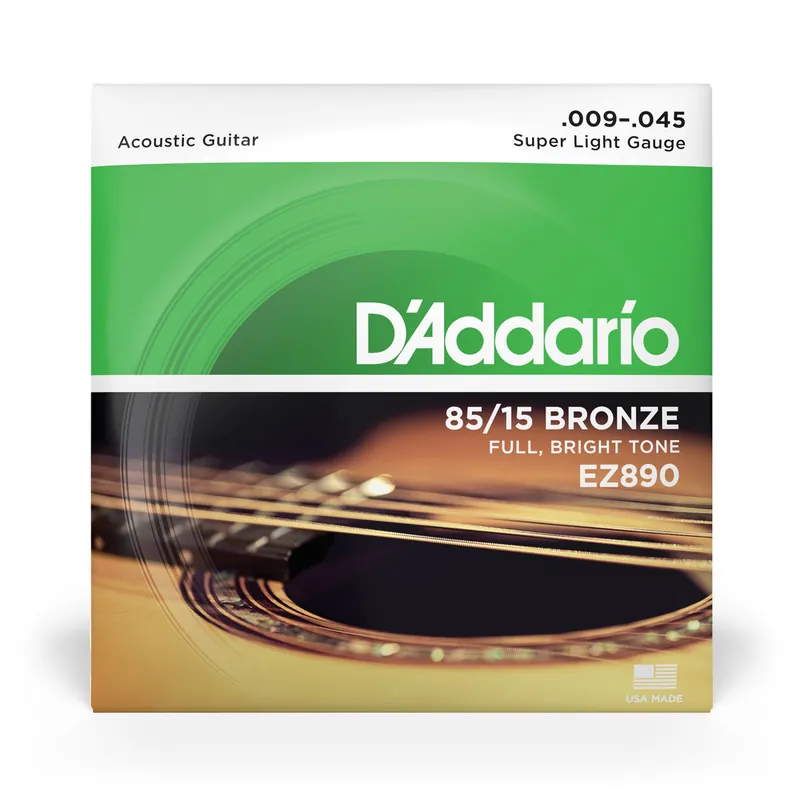 Best Seller D'Addario EZ890 85/15 Bronze 9-45 Acoustic Guitar Strings, Super Light