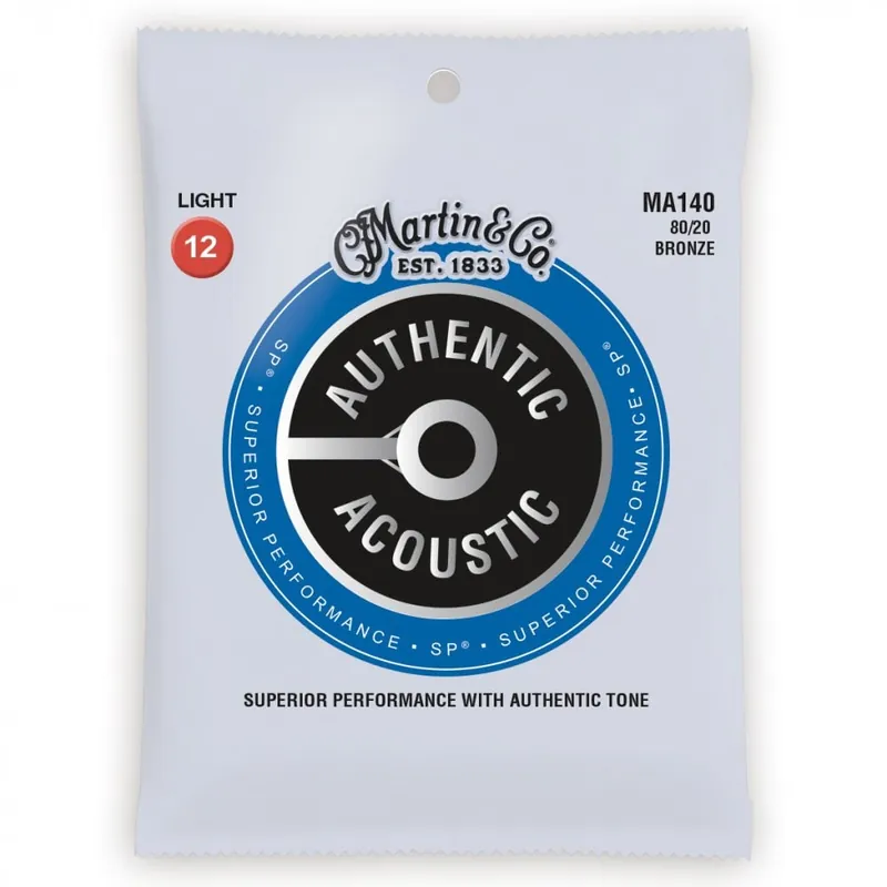 Martin Authentic Acoustic SP 80/20 Bronze 12-54 Acoustic Guitar Strings No Minimum Order