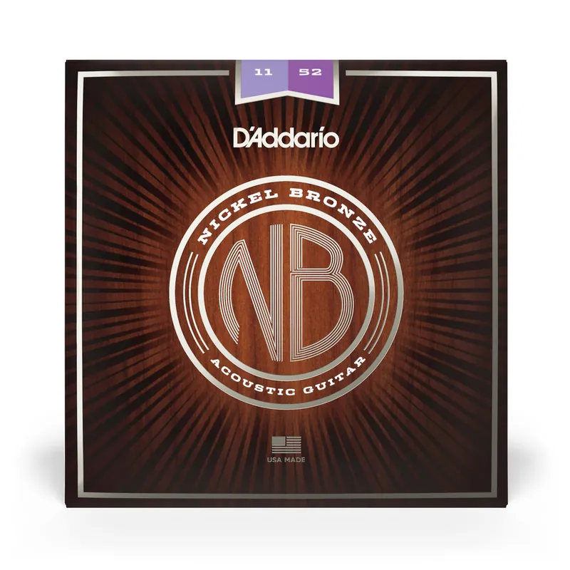 D'Addario Nickel Bronze 11-52 Acoustic Guitar Strings, Custom Light Limited Offer
