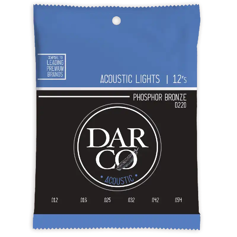 Must Have Darco Phoshor Bronze 12-54 Acoustic Guitar Strings, Light