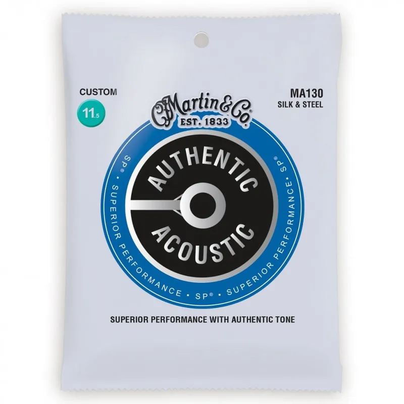 Sale Martin Authentic Acoustic SP Silk & Steel 11.5-47 Folk Acoustic Guitar Strings