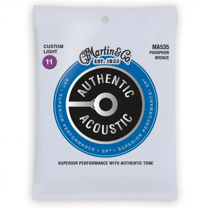 Martin Authentic Acoustic SP Phosphor Bronze 11-52 Acoustic Guitar Strings Save Now