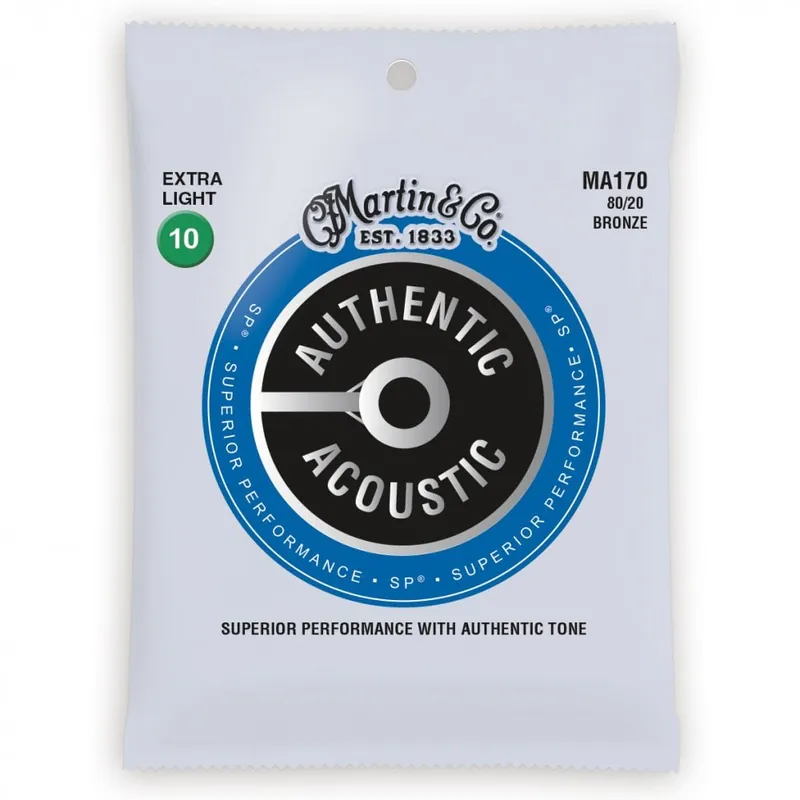 Martin Authentic Acoustic SP 80/20 Bronze 10-47 Acoustic Guitar Strings While Supplies Last