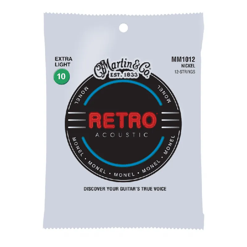 Martin RETRO Monel 12-String 10-47 Acoustic Guitar Strings Next Day Delivery
