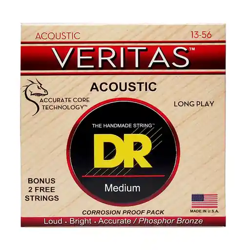 Trending DR Strings VERITAS Phosphor Bronze 13-56 Acoustic Guitar Strings