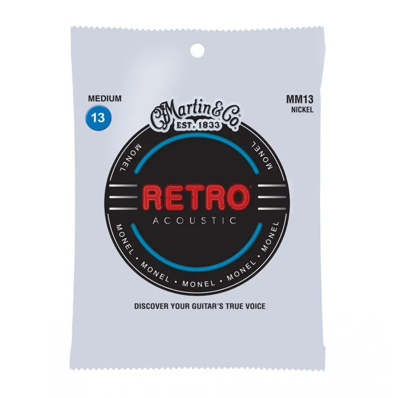 Latest Martin RETRO Monel Wound 13-56 Acoustic Guitar Strings