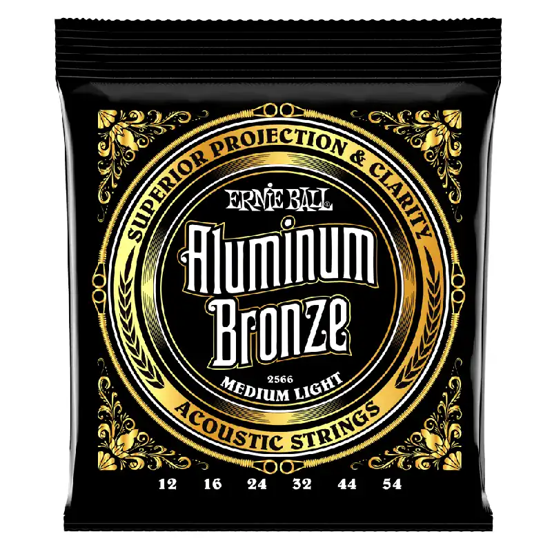 Ernie Ball Aluminum Bronze 12-54 Acoustic Guitar Strings, Light Save Now