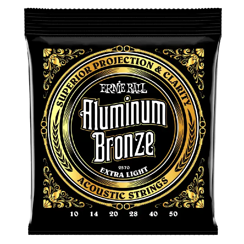Ernie Ball Aluminum Bronze 10-50 Acoustic Guitar Strings, Extra Light Exclusive Offer