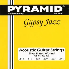 Pyramid Django Silver-plated 11-46 Acoustic Guitar Strings, Semi Light Price Cut