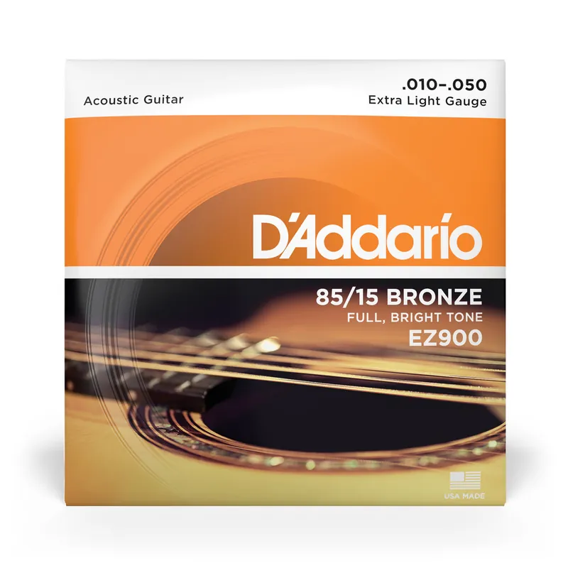 D'Addario EZ900 85/15 Bronze 10-50 Acoustic Guitar Strings, Extra Light Time-Limited