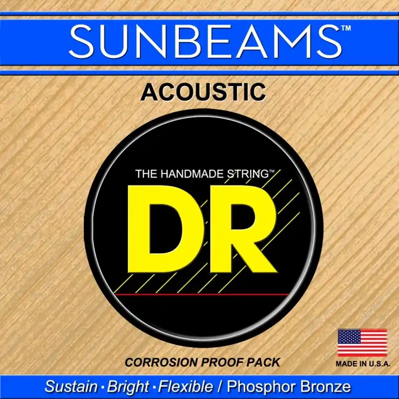 DR Strings SUNBEAM Phosphor Bronze 12-54 Acoustic Guitar Strings New Release