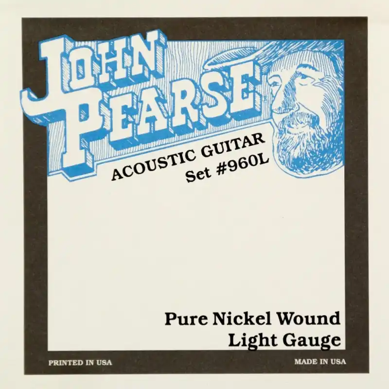Fan Favorite John Pearse Nickel 12-54 Electro-Acoustic Guitar Strings, Light