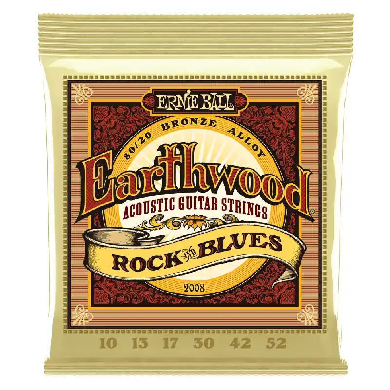 Affordable Ernie Ball Earthwood 80/20 Bronze 10-52 Acoustic Guitar Strings, Rock & Blues