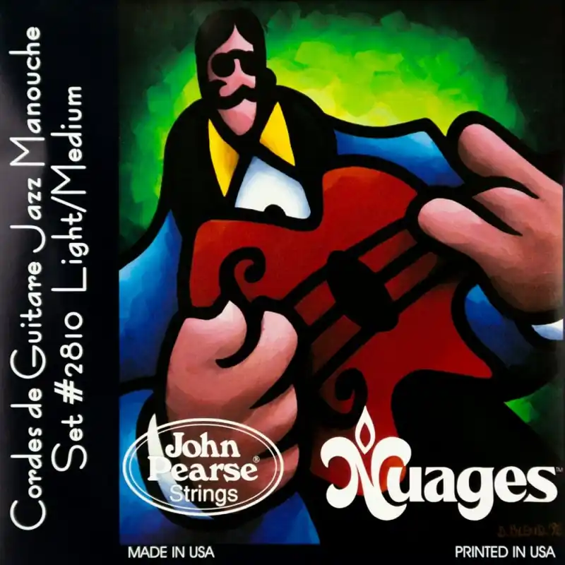 Exclusive John Pearse Nuages Gypsy Jazz 'Manouche' Silver-plated 11-46 Acoustic Guitar Strings, Ball-End
