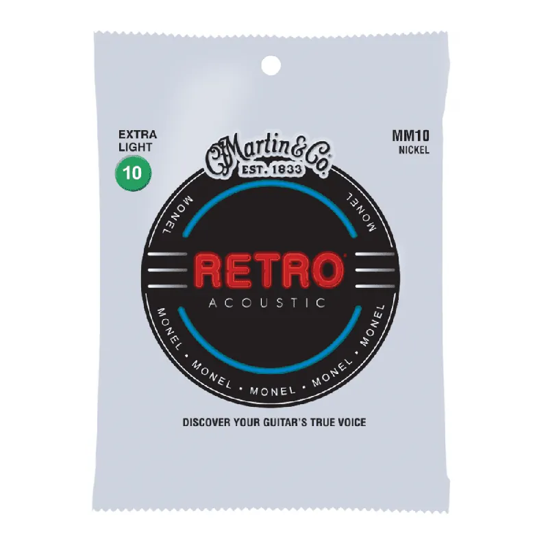 Discount Martin RETRO Monel Wound 10-47 Acoustic Guitar Strings