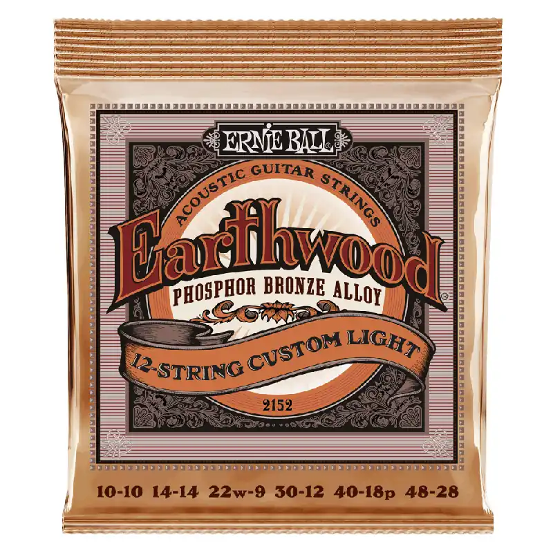 Latest Ernie Ball Earthwood Phosphor Bronze 12-String 10-48 Acoustic Guitar Strings, Custom Light