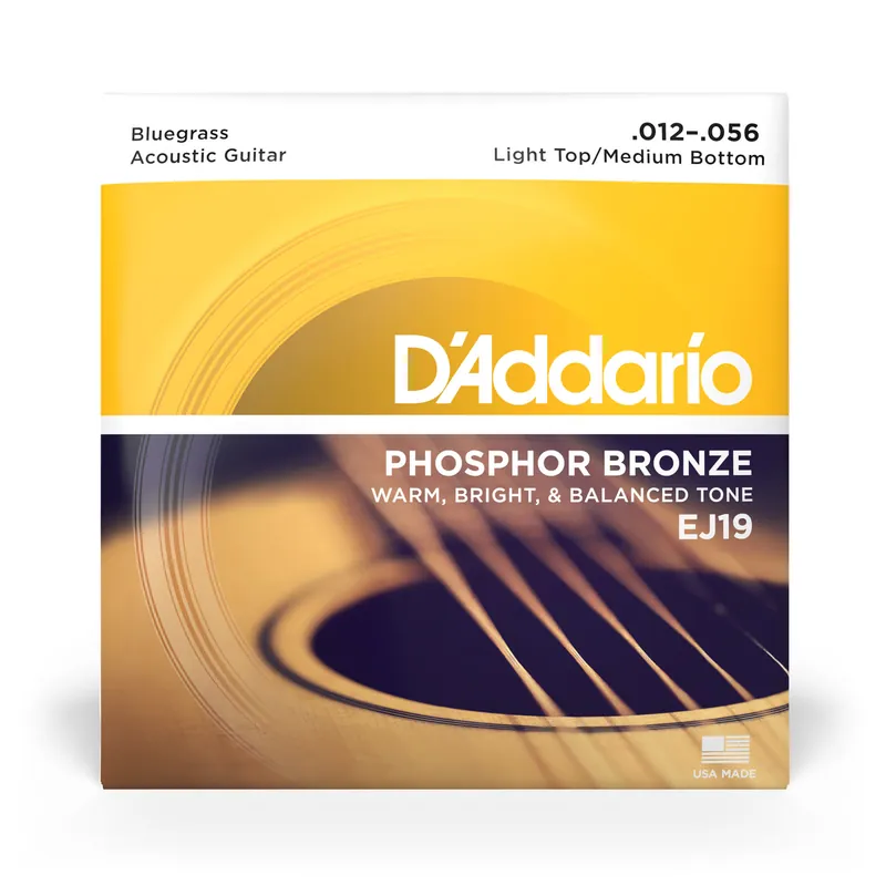 D'Addario EJ19 Phosphor Bronze 12-56 Acoustic Guitar Strings, Bluegrass Markdown