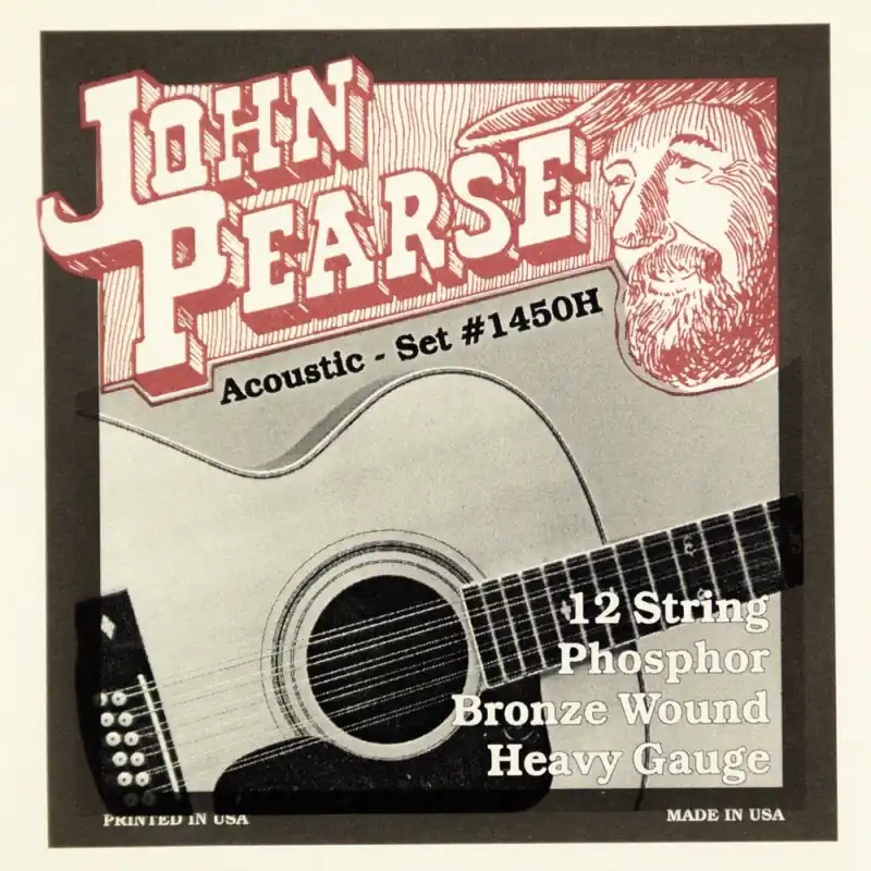 Fast Shipping John Pearse Phosphor Bronze 12-String 13-56 Acoustic Guitar Strings (C# Tuning)