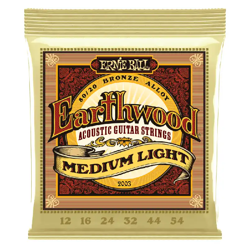 Trusted Brand Ernie Ball Earthwood 80/20 Bronze 12-54 Acoustic Guitar Strings, Medium-Light, 5-Pack