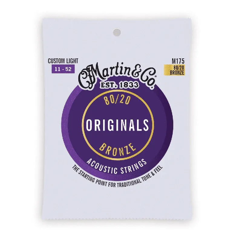 Genuine Martin Originals 80/20 Bronze 11-52 Acoustic Guitar Strings