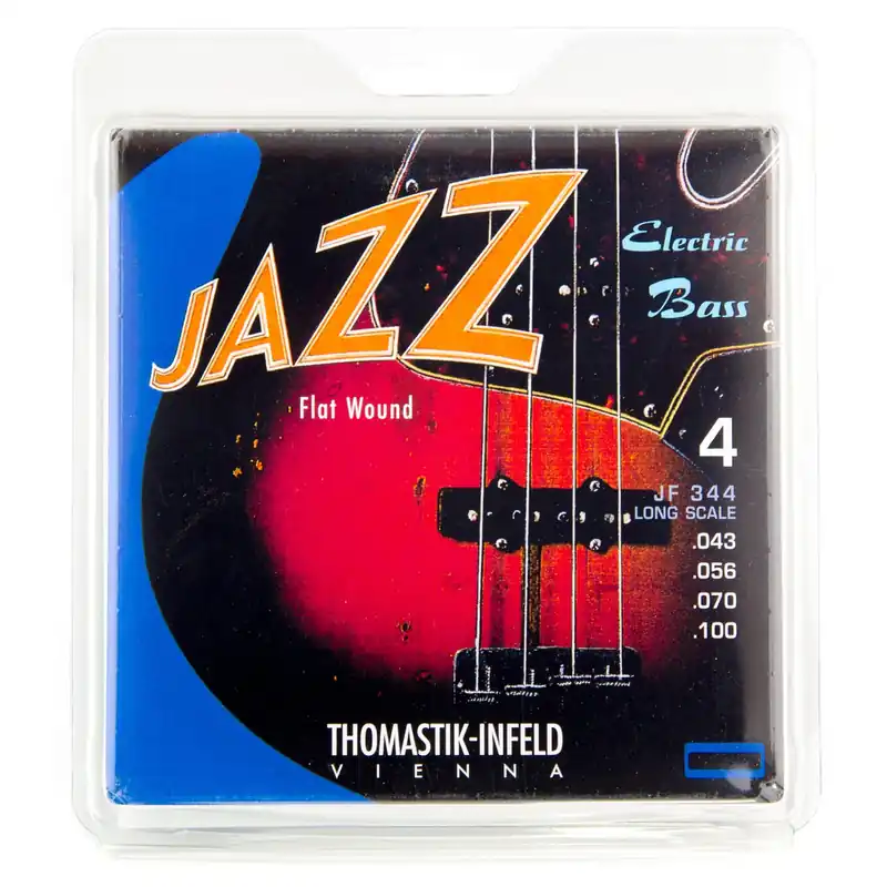 Mega Sale Thomastik-Infeld Jazz Nickel Flatwound 43-100 Bass Guitar Strings, Long Scale [JF344]