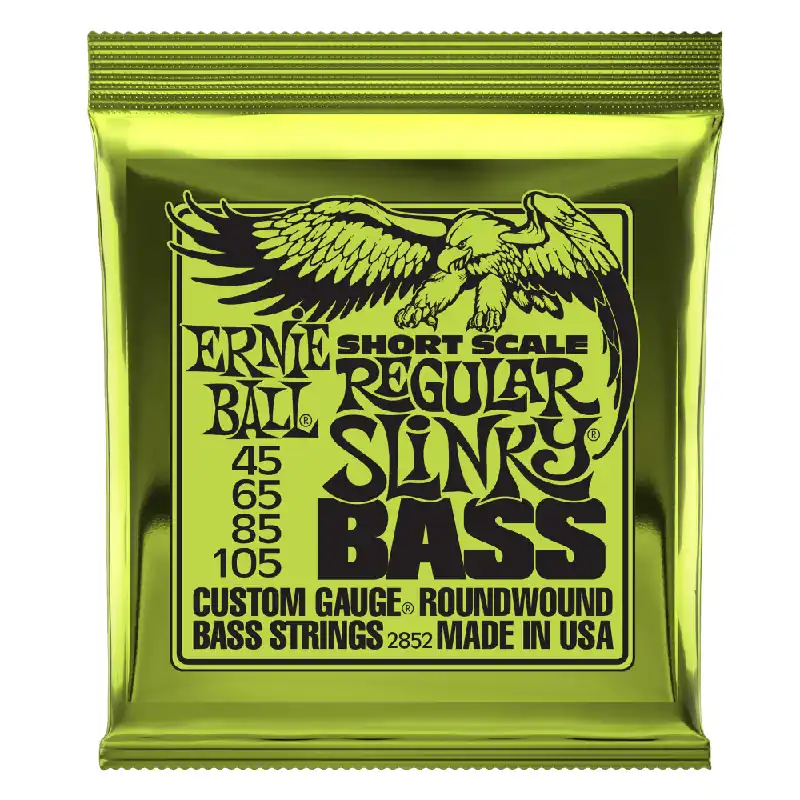 Ernie Ball Regular Slinky Nickel Wound 45-105 Bass Guitar Strings, Short Scale Free Delivery