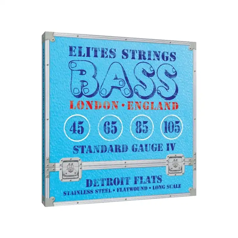 Elites Detroit Flats Stainless Steel 45-105 Bass Guitar Strings Modern
