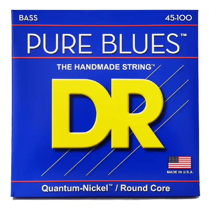 Factory Price DR Strings PURE BLUES Quantum-Nickel 45-100 Bass Guitar Strings, Long Scale
