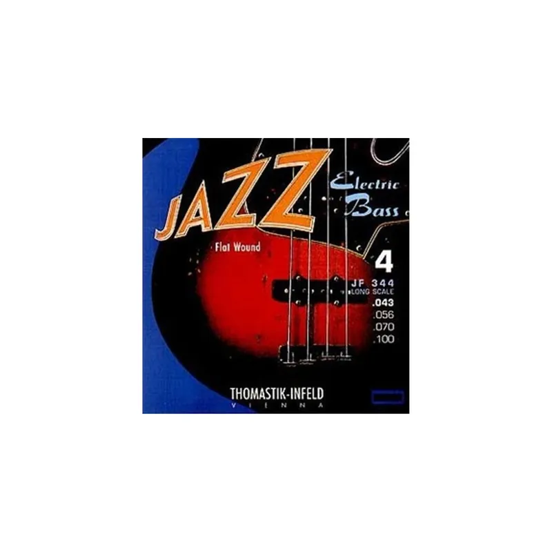 Cheap Thomastik-Infeld Jazz Roundwound Nickel Wound 43-89 Bass Guitar Strings, Long Scale [JR344]