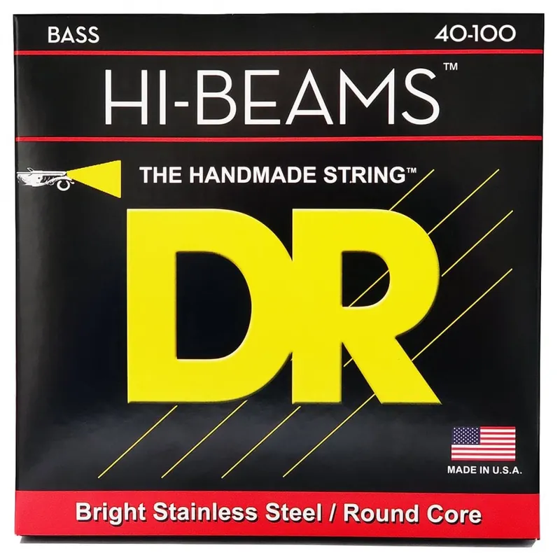 DR Strings HI-BEAM Stainless Steel 40-100 Bass Guitar Strings, 4-String, Long Scale Mega Sale