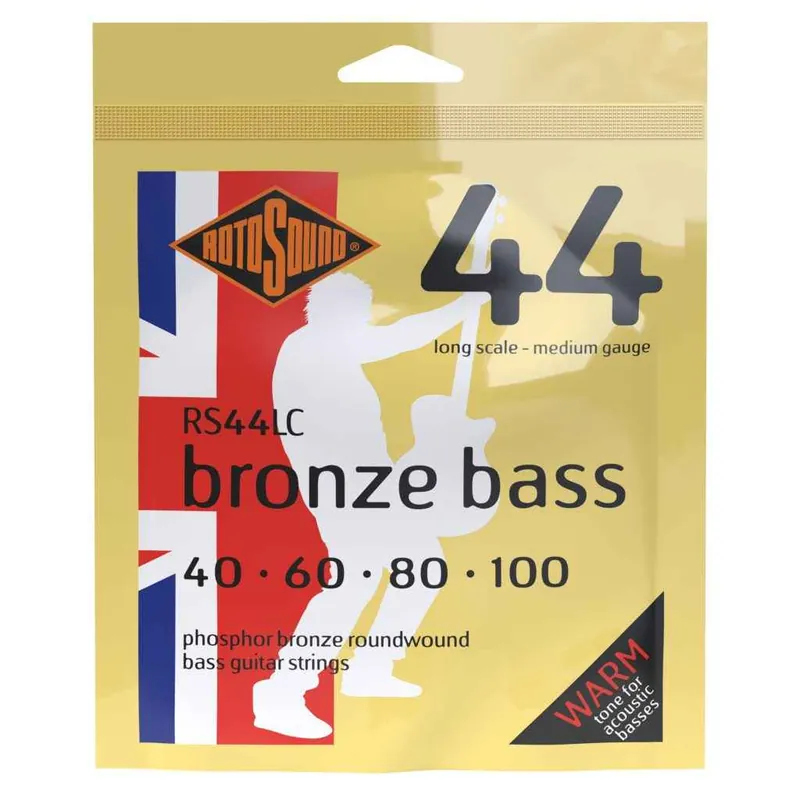 Cheap Rotosound Bronze Bass Phosphor Bronze 40-100 Acoustic Bass Guitar Strings, Long Scale [RS44LC]