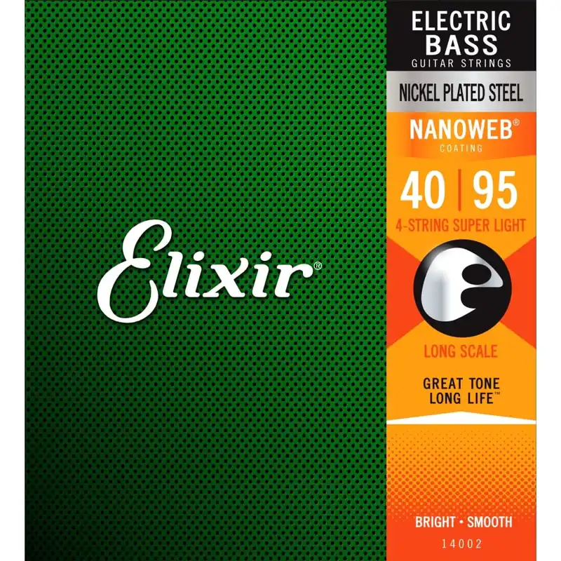 Budget Elixir Nanoweb Nickel Wound 40-95 Bass Guitar Strings [14002]