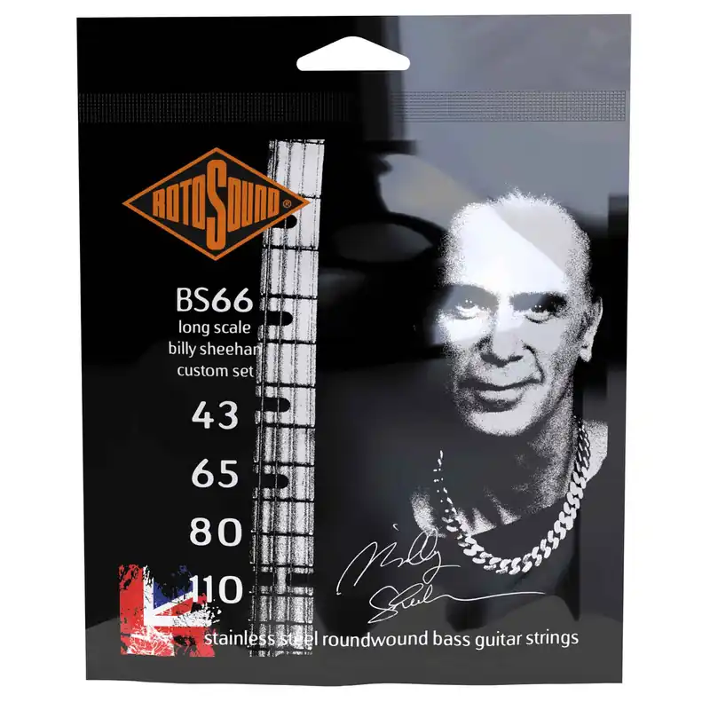 Rotosound BS66 Billy Sheehan Swing Bass Stainless Steel Roundwound 43-110 Bass Guitar Strings Warranty Included
