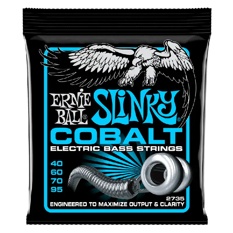 Ernie Ball Cobalt Extra Slinky 40-95 Bass Guitar Strings, Long Scale Fresh Stock