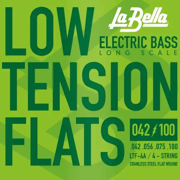 While Supplies Last La Bella Low Tension Flexible Flats 42-100 Bass Guitar Strings, Long Scale