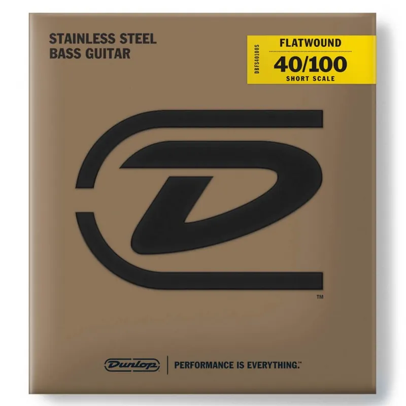 Jim Dunlop Flatwound Stainless Steel 40-100 Bass Guitar Strings, Short Scale Same Day Shipping
